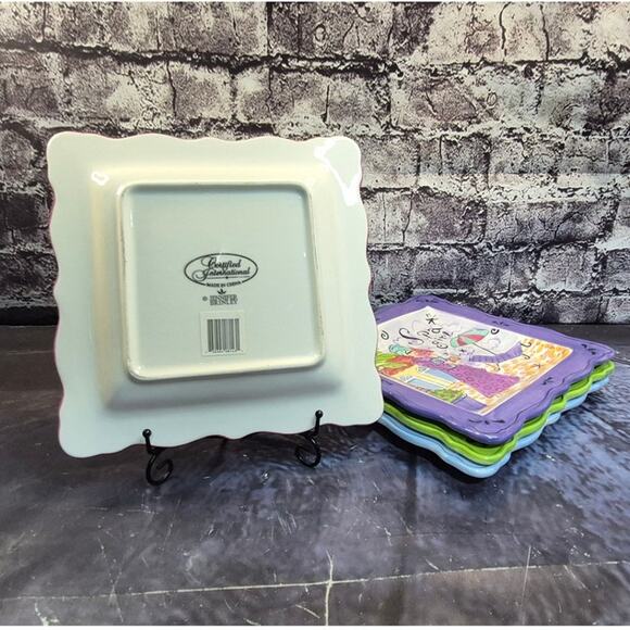 Set of 4  Vintage Plates Certified International Jennifer Brinley Collection - Picture 9 of 9